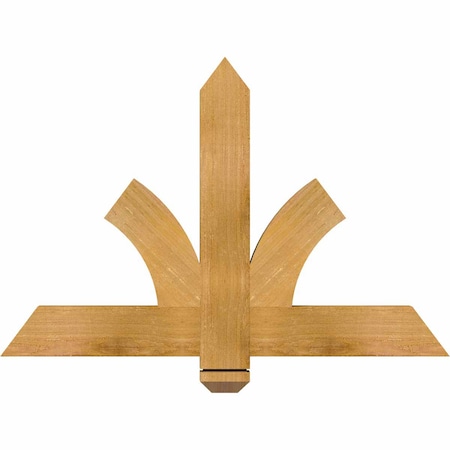 Ekena Millwork Redmond Rough Sawn Timber Gable Bracket, Western Red Cedar, 36"W x 24"H x 2"D x 4"F, 16/12 Pitch GBW036X24X0204RED00RWR